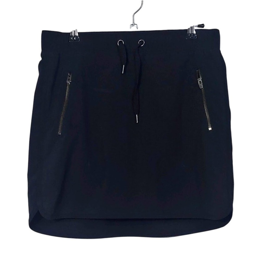 Atheta Black Athletic XS  Drawstring Skirt with‎ Zipper Pockets Athleisure Style